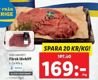 Lidl Färsk Lövbiff erbjuda