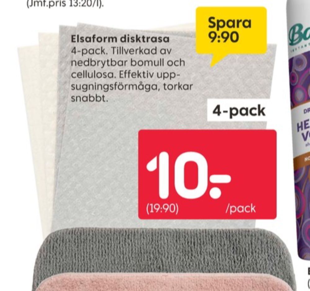 Elsa form disktrasor erbjudande hos Rusta