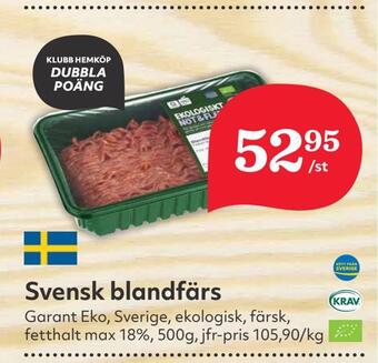Hemköp Svensk blandfärs erbjuda