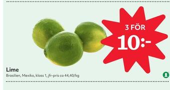 Hemköp Lime erbjuda