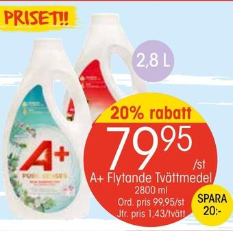 EKO A+ flytande tvättmedel erbjuda