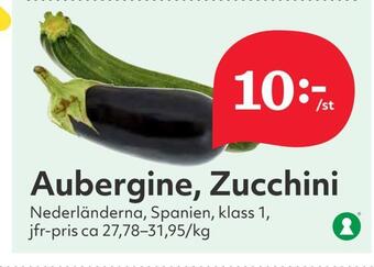 Hemköp Aubergine, zucchini erbjuda