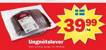 Pekås Ungnötslever erbjuda