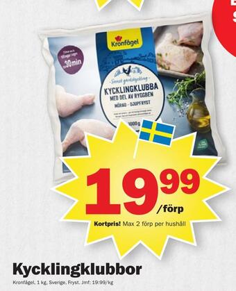 Pekås Kycklingklubbor erbjuda