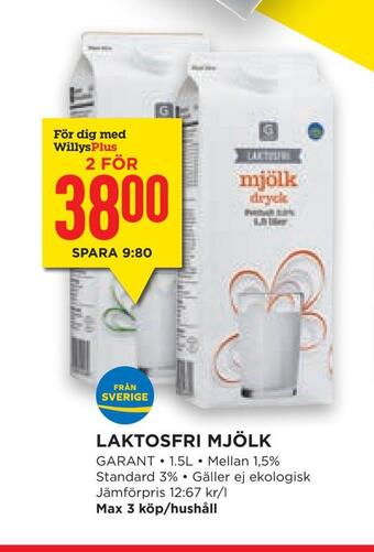 Laktosfri mjölk