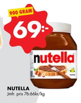 ÖoB Nutella erbjuda