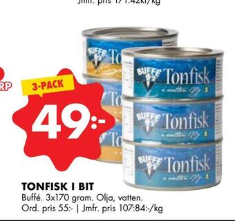 ÖoB Tonfisk i bit erbjuda