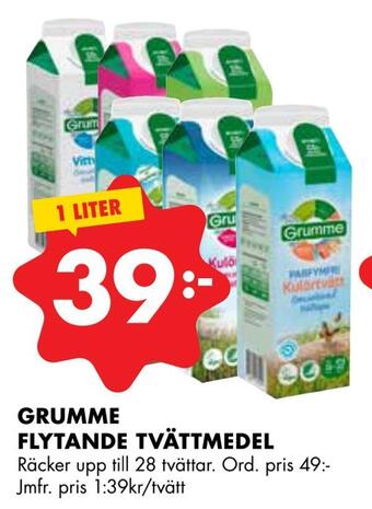 ÖoB Grumme flytande tvättmedel erbjuda