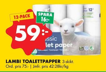 ÖoB Lambi toalettpapper erbjuda