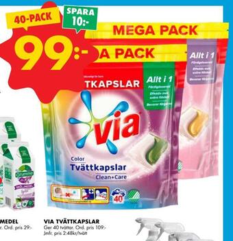 ÖoB Via tvättkapslar erbjuda