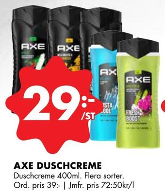 ÖoB Axe duschcreme erbjuda