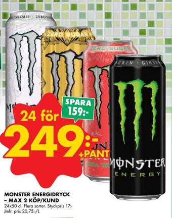 ÖoB Monster energidryck erbjuda
