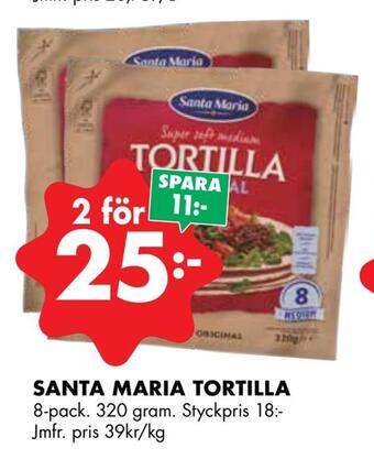 ÖoB Santa maria tortilla erbjuda