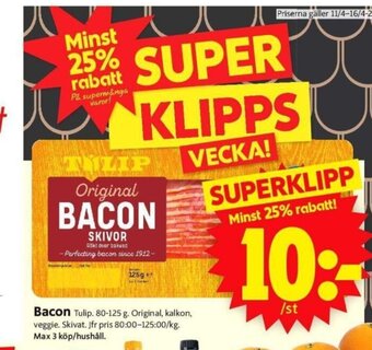 ICA Supermarket Bacon Tulip erbjuda