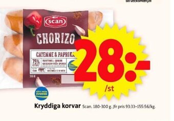ICA Supermarket Kryddiga Korvar Scan erbjuda