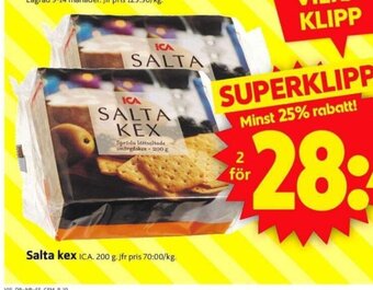 ICA Supermarket Salta Kex Ica erbjuda