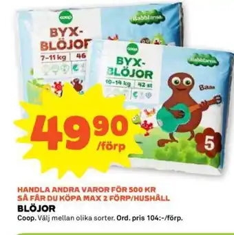 Coop Forum Blöjor Coop erbjuda