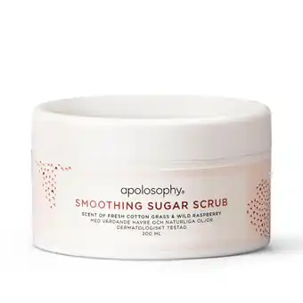 Apotek Hjärtat Apolosophy smoothing sugar scrub 200 ml erbjuda