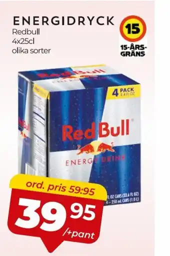 Energidryck Red Bull 4x25cl