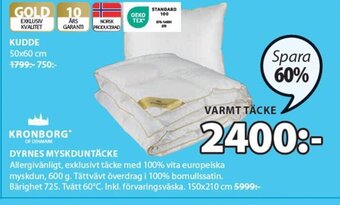JYSK Dyrnes Myskduntäcke erbjuda