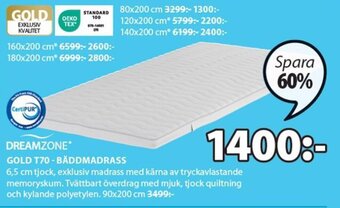 JYSK Gold T70 - Bäddmadrass erbjuda