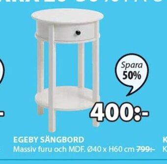 JYSK Egeby Sängbord erbjuda