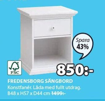 JYSK Fredensborg Sängbord erbjuda