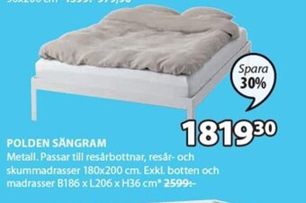 JYSK Polden Sängram erbjuda