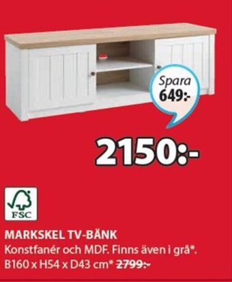 JYSK Markskel Tv-Bänk erbjuda