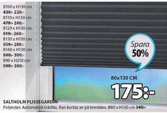 JYSK Saltholm Plisségardin erbjuda
