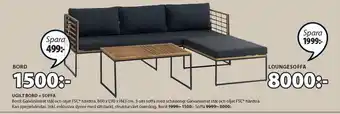 JYSK Ugilt Bord + Soffa erbjuda