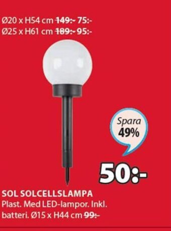 JYSK Sol Solcellslampa erbjuda