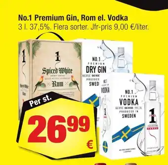 Calle No.1 premium gin, rom el. vodka erbjuda