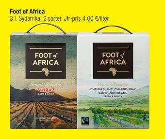 Calle Foot of africa erbjuda