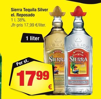 Calle Sierra tequila silver el. reposado erbjuda
