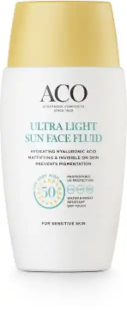 LloydsApotek Aco sun light face fluid, 40 ml erbjuda