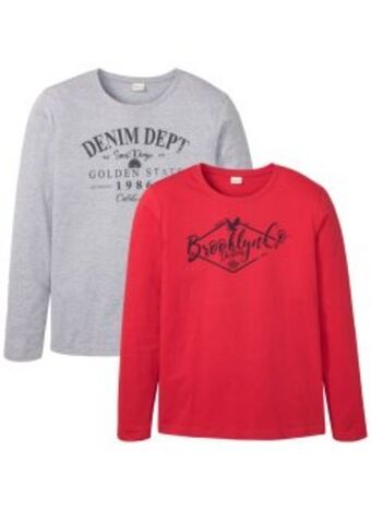Bonprix Långärmad t-shirt (2-pack) erbjuda