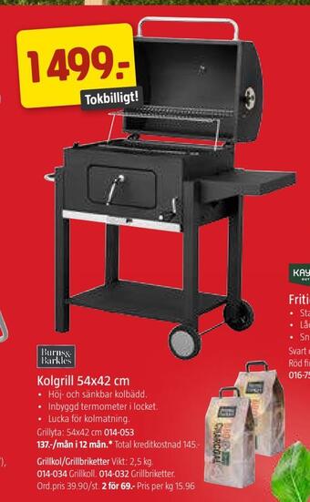 Jula Kolgrill 54x42 cm erbjuda