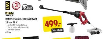 Jula Batteridriven mellantryckstvätt 22 bar, 18 v erbjuda