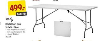 Jula Hopfällbart bord 180x76x74 cm erbjuda