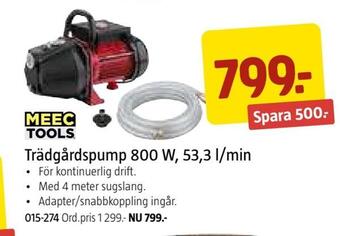 Jula Trädgårdspump 800 w, 53,3 l/min erbjuda