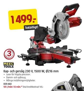Jula Kap- och gersåg 230 v, 1500 w, ø216 mm erbjuda