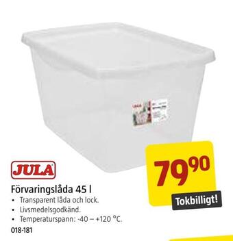 Jula Förvaringslåda 45 l erbjuda