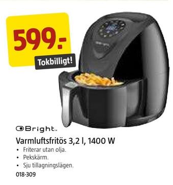 Jula Varmluftsfritös 3,2 l, 1400 w erbjuda