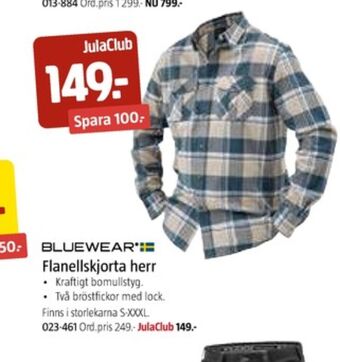 Jula Bluewear arbetsskjorta erbjuda