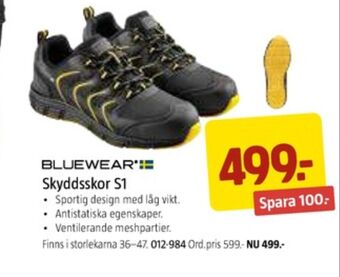 Jula Bluewear säkerhetsskor erbjuda