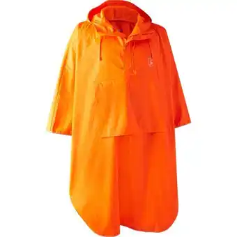 Men's hurricane rain poncho orange