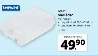 Lidl Skolåda erbjuda