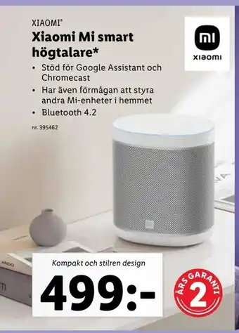 Lidl Xiaomi mi smart högtalare erbjuda