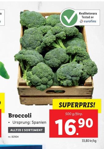 Lidl Broccoli erbjuda